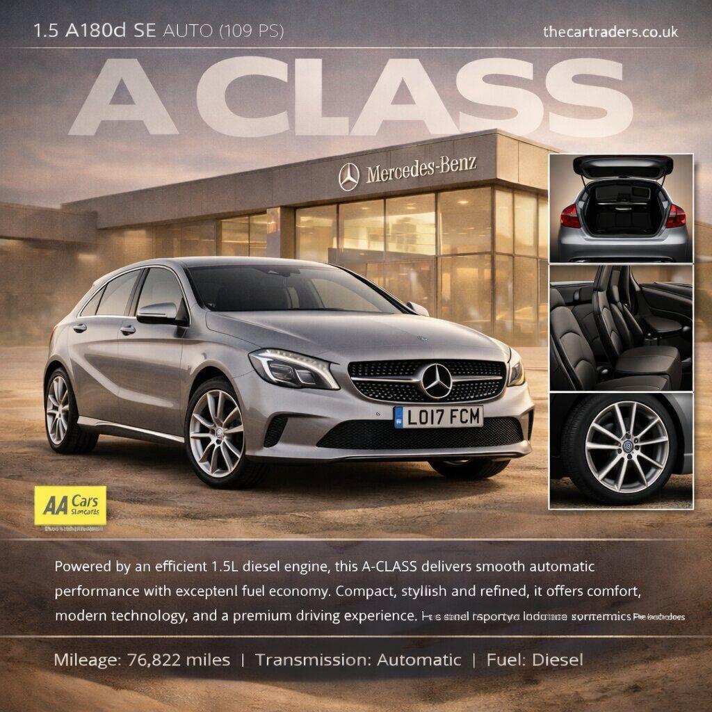 1.5 A180d SE Hatchback 5dr Diesel 7G-DCT Euro 6 (s/s) (109 ps)